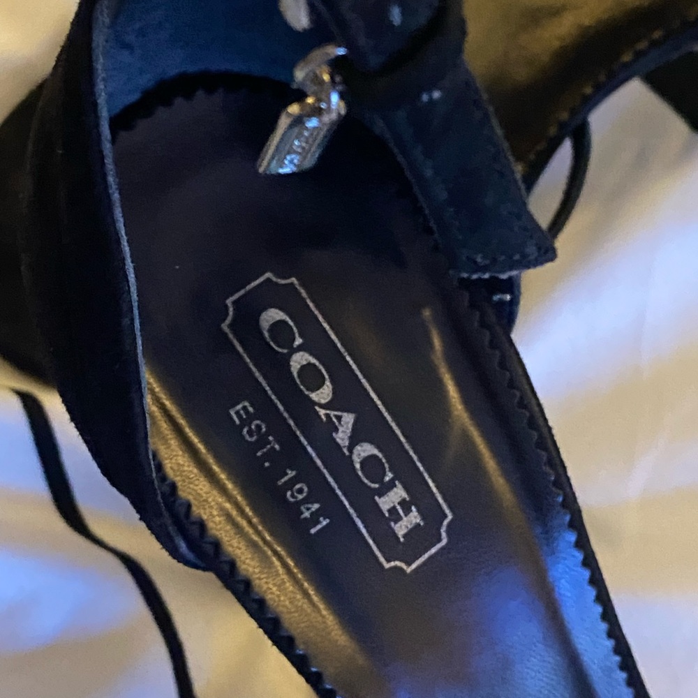 COACH Strappy Heels- Leather/Suede Used
